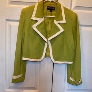Chartreuse colored Cropped open Jacket, size M